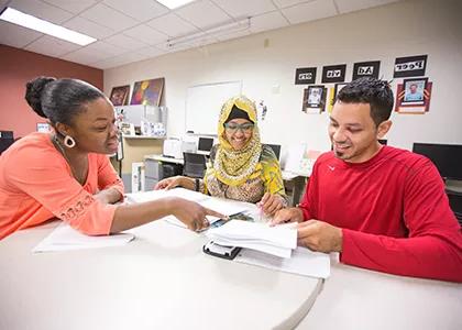 group of diverse Madison College students